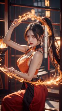 Master of Fiery Dance 炎の舞マスター 불의 춤 마스터 | 4K AI Girl Lookbook 10