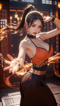 Master of Fiery Dance 炎の舞マスター 불의 춤 마스터 | 4K AI Girl Lookbook 11