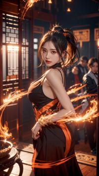 Master of Fiery Dance 炎の舞マスター 불의 춤 마스터 | 4K AI Girl Lookbook 12