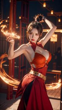 Master of Fiery Dance 炎の舞マスター 불의 춤 마스터 | 4K AI Girl Lookbook 14