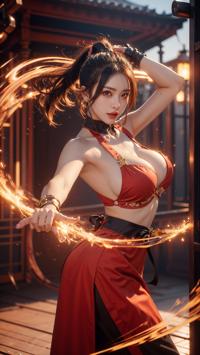 Master of Fiery Dance 炎の舞マスター 불의 춤 마스터 | 4K AI Girl Lookbook 4