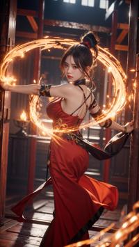 Master of Fiery Dance 炎の舞マスター 불의 춤 마스터 | 4K AI Girl Lookbook 6