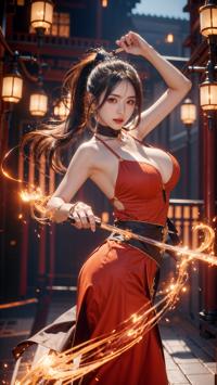 Master of Fiery Dance 炎の舞マスター 불의 춤 마스터 | 4K AI Girl Lookbook 9