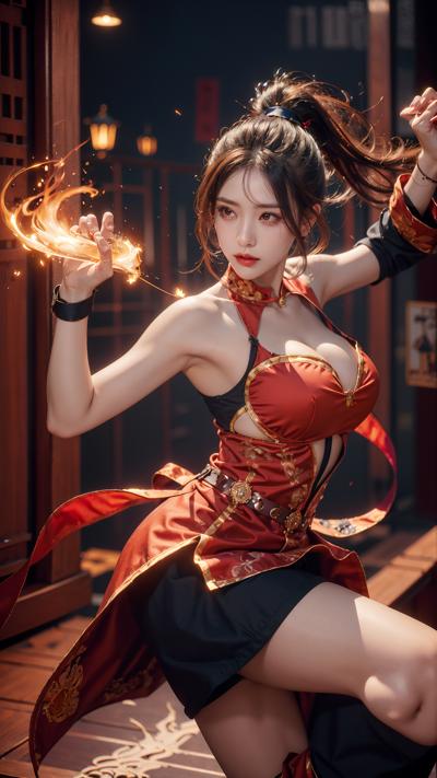 Master of Fiery Dance 炎の舞マスター 불의 춤 마스터 | 4K AI Girl Lookbook