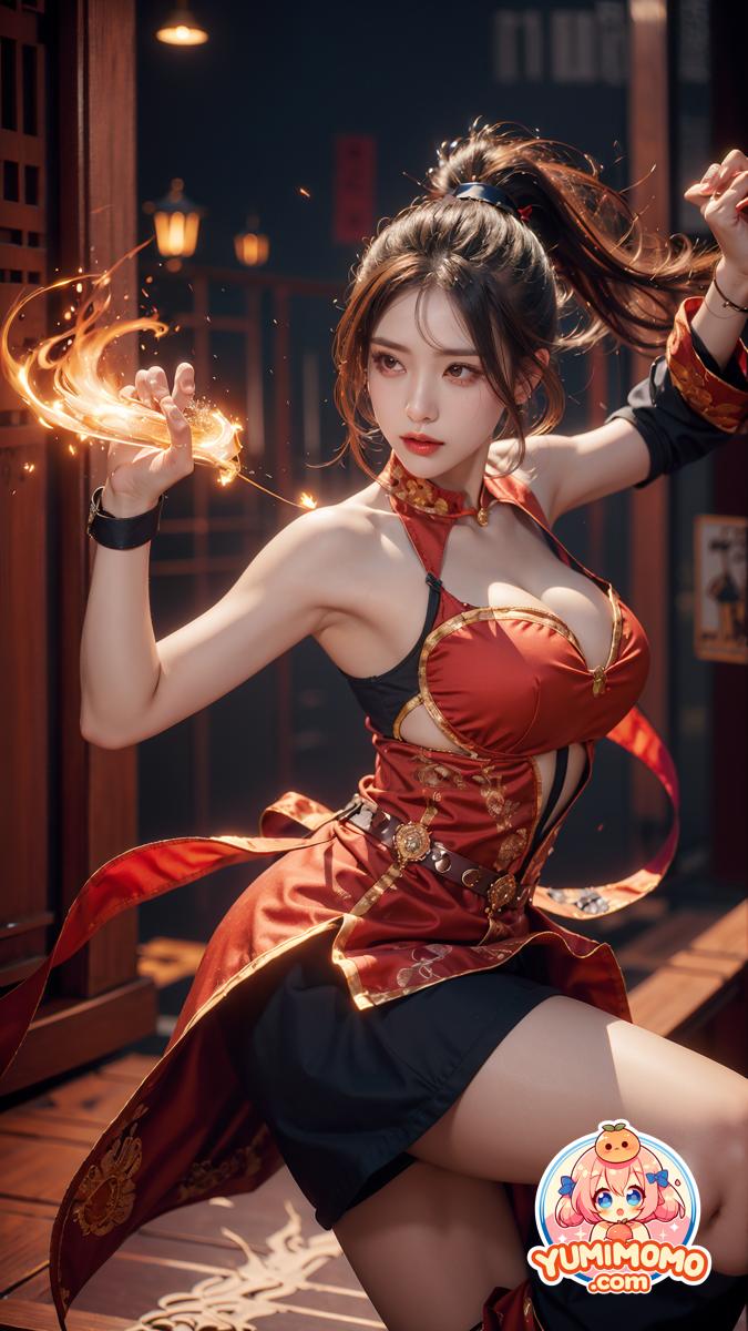 Master of Fiery Dance 炎の舞マスター 불의 춤 마스터 | 4K AI Girl Lookbook 1