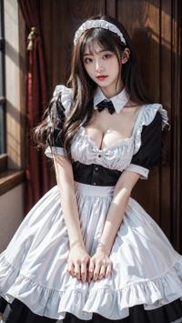 Maid Costume Photoshoot Behind the Scenes メイドコスチュームの撮影舞台裏 메이드 코스튬 촬영 비하인드 씬 | 4K AI Girl Lookbook 15