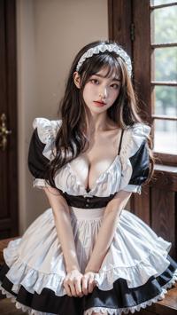 Maid Costume Photoshoot Behind the Scenes メイドコスチュームの撮影舞台裏 메이드 코스튬 촬영 비하인드 씬 | 4K AI Girl Lookbook 21