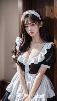 Maid Costume Photoshoot Behind the Scenes メイドコスチュームの撮影舞台裏 메이드 코스튬 촬영 비하인드 씬 | 4K AI Girl Lookbook 33