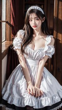 Maid Costume Photoshoot Behind the Scenes メイドコスチュームの撮影舞台裏 메이드 코스튬 촬영 비하인드 씬 | 4K AI Girl Lookbook 36