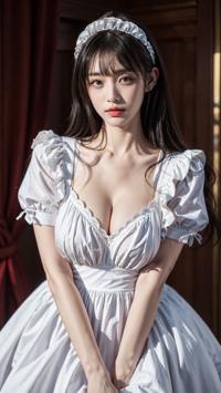 Maid Costume Photoshoot Behind the Scenes メイドコスチュームの撮影舞台裏 메이드 코스튬 촬영 비하인드 씬 | 4K AI Girl Lookbook 38