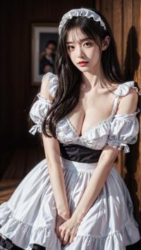 Maid Costume Photoshoot Behind the Scenes メイドコスチュームの撮影舞台裏 메이드 코스튬 촬영 비하인드 씬 | 4K AI Girl Lookbook 49