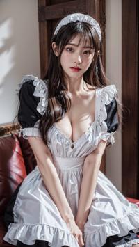 Maid Costume Photoshoot Behind the Scenes メイドコスチュームの撮影舞台裏 메이드 코스튬 촬영 비하인드 씬 | 4K AI Girl Lookbook 52