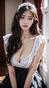 Maid Costume Photoshoot Behind the Scenes メイドコスチュームの撮影舞台裏 메이드 코스튬 촬영 비하인드 씬 | 4K AI Girl Lookbook 53