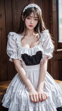 Maid Costume Photoshoot Behind the Scenes メイドコスチュームの撮影舞台裏 메이드 코스튬 촬영 비하인드 씬 | 4K AI Girl Lookbook 57