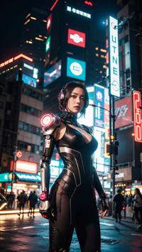 Futuristic Cyber Warrior Cosplay 未来のサイバーワリアーコスプレ 미래의 사이버 전사 코스프레 | 4K AI Girl Lookbook 10