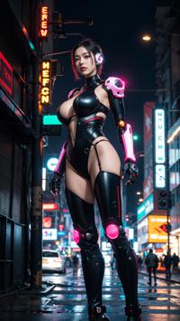 Futuristic Cyber Warrior Cosplay 未来のサイバーワリアーコスプレ 미래의 사이버 전사 코스프레 | 4K AI Girl Lookbook 12
