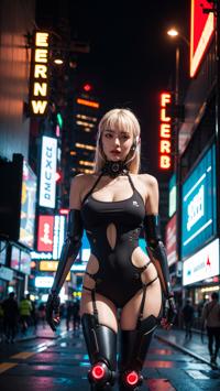 Futuristic Cyber Warrior Cosplay 未来のサイバーワリアーコスプレ 미래의 사이버 전사 코스프레 | 4K AI Girl Lookbook 17