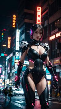 Futuristic Cyber Warrior Cosplay 未来のサイバーワリアーコスプレ 미래의 사이버 전사 코스프레 | 4K AI Girl Lookbook 21