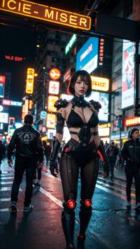 Futuristic Cyber Warrior Cosplay 未来のサイバーワリアーコスプレ 미래의 사이버 전사 코스프레 | 4K AI Girl Lookbook 22