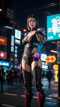 Futuristic Cyber Warrior Cosplay 未来のサイバーワリアーコスプレ 미래의 사이버 전사 코스프레 | 4K AI Girl Lookbook 7