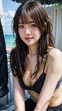 Beach Day with Summer Outfits 夏の服でビーチの日 여름 옷과 함께한 해변의 날 | 4K AI Girl Lookbook 11