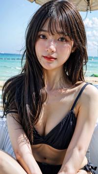 Beach Day with Summer Outfits 夏の服でビーチの日 여름 옷과 함께한 해변의 날 | 4K AI Girl Lookbook 13