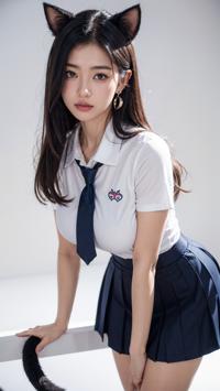 Cat Ear Fashion: Cute Icon ナビゲート 猫耳のファッション: 可愛い アイコン 고양이 귀 패션: 귀여운 아이콘 | 4K AI Girl Lookbook 10