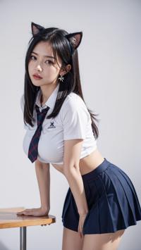 Cat Ear Fashion: Cute Icon ナビゲート 猫耳のファッション: 可愛い アイコン 고양이 귀 패션: 귀여운 아이콘 | 4K AI Girl Lookbook 3