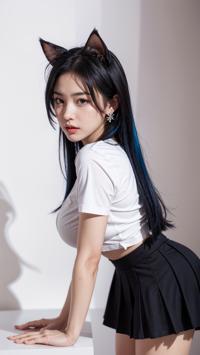 Cat Ear Fashion: Cute Icon ナビゲート 猫耳のファッション: 可愛い アイコン 고양이 귀 패션: 귀여운 아이콘 | 4K AI Girl Lookbook 6