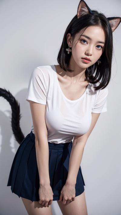 Cat Ear Fashion: Cute Icon ナビゲート 猫耳のファッション: 可愛い アイコン 고양이 귀 패션: 귀여운 아이콘 | 4K AI Girl Lookbook