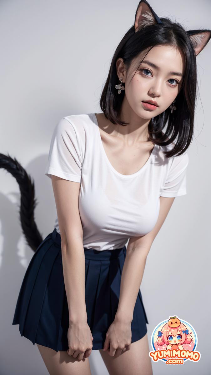 Cat Ear Fashion: Cute Icon ナビゲート 猫耳のファッション: 可愛い アイコン 고양이 귀 패션: 귀여운 아이콘 | 4K AI Girl Lookbook 1