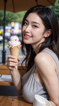 Summer Fun with Ice Cream アイスクリームで夏の楽しみ 아이스크림과 여름 즐기기 | 4K AI Girl Lookbook 4