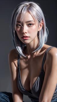 Beautiful Silver Hair Transformation 銀髪の美しい変身 아름다운 은발 변신 | 4K AI Girl Lookbook 12