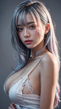 Beautiful Silver Hair Transformation 銀髪の美しい変身 아름다운 은발 변신 | 4K AI Girl Lookbook 17