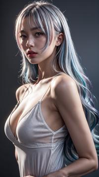 Beautiful Silver Hair Transformation 銀髪の美しい変身 아름다운 은발 변신 | 4K AI Girl Lookbook 5