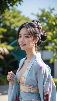 Exploring Traditional Kimono Fashion 伝統的な着物のファッションを探る 전통적인 기모노 패션 탐험하기 | 4K AI Girl Lookbook 14