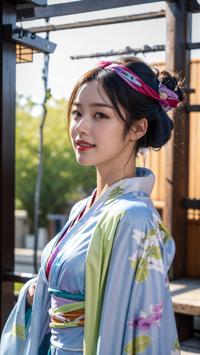Exploring Traditional Kimono Fashion 伝統的な着物のファッションを探る 전통적인 기모노 패션 탐험하기 | 4K AI Girl Lookbook 21