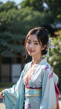 Exploring Traditional Kimono Fashion 伝統的な着物のファッションを探る 전통적인 기모노 패션 탐험하기 | 4K AI Girl Lookbook 9