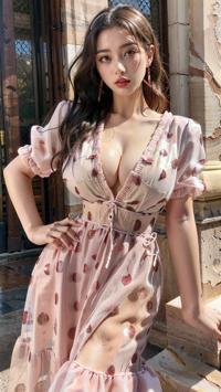 Fashionable Summer Dress ファッショナブルなサマードレス 패셔너블한 여름 드레스 | 4K AI Girl Lookbook 21