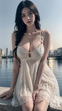Elegant Lakeside Fashion Photoshoot 美しい湖畔のファッション撮影 우아한 호숫가 패션 촬영 | 4K AI Girl Lookbook 23