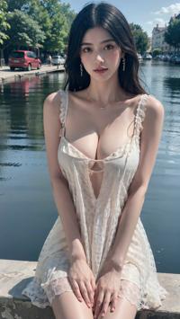 Elegant Lakeside Fashion Photoshoot 美しい湖畔のファッション撮影 우아한 호숫가 패션 촬영 | 4K AI Girl Lookbook 3