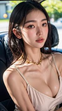Summer Vibes in the Car 夏の車内の雰囲気 차 안의 여름 분위기 | 4K AI Girl Lookbook 22